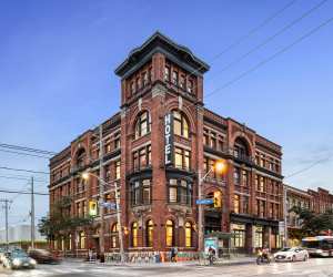 A street view of the Gladstone House on Queen West