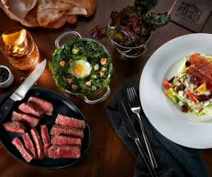 Toronto's best steakhouses | An overhead shot at BlueBlood Steakhouse