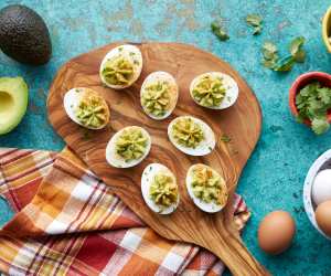 Snacks and appetizer recipes | Chef Dale MacKay's avocado-lime-cumin devilled eggs