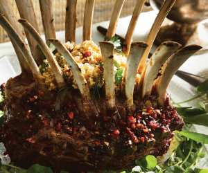 Recipes for steaks, chops and roasts | A juicy crown roast of lamb