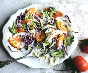 Salad recipes | Winter slaw with orange yogurt dressing