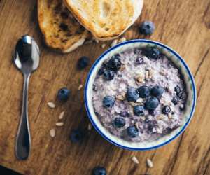 Gluten-free recipes | Riceberry and lavender breakfast bowl recipe
