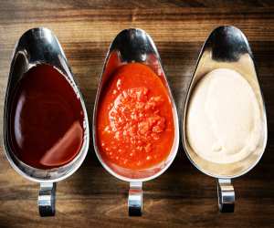 Sauce recipes | Hot honey sauce, tomato sauce and ranch dressing