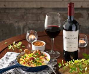 Recipes with wine pairings | Creamy Polenta with Charred Summer Vegetables paired with Tom Gore Cabernet Sauvignon