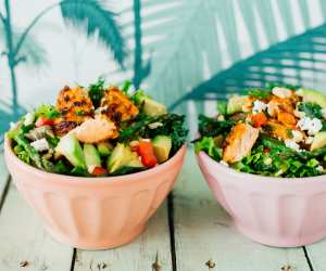 Mandy's Salad recipe | Mediterranean salmon salad with green goddess dressing