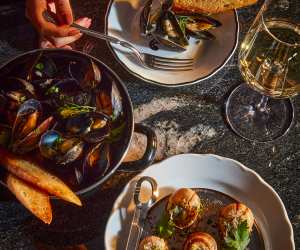 Frenchy Toronto | Escargot, moules frites and wine at Frenchy, inside the Hilton Toronto