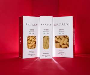 A lineup of Eataly pasta