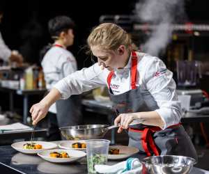 A chef cooks at RC Show