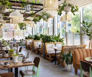 The dining room at 1 Kitchen, inside 1 Hotel Toronto